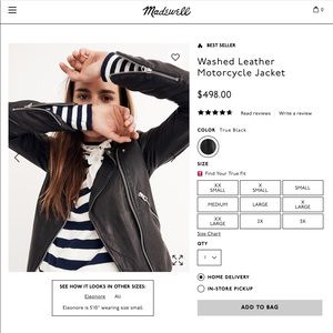 Madewell leather motorcycle jacket
